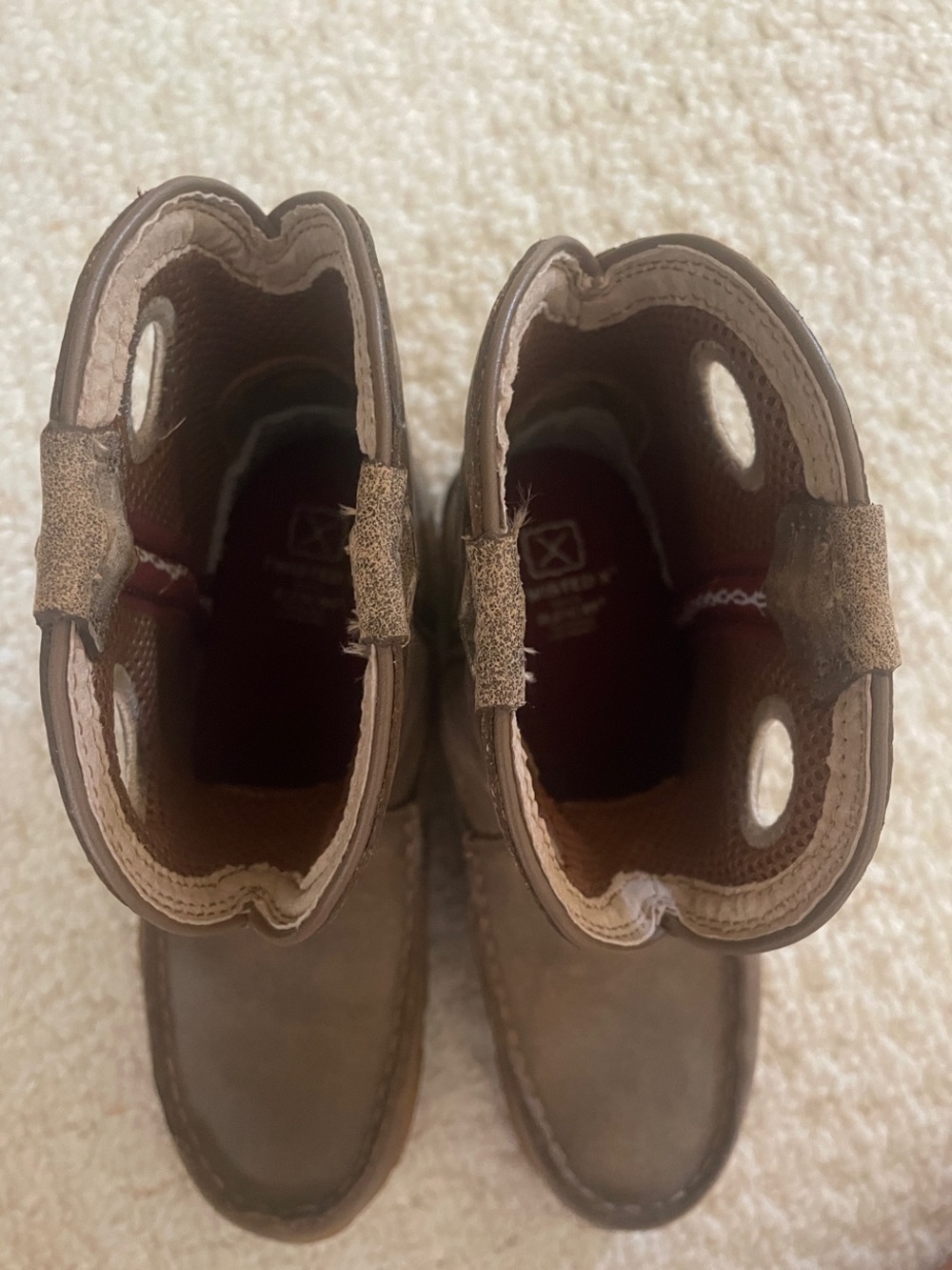 Boys Twisted X Brown Leather Work Boots- Size 3 - Picture 5 of 5